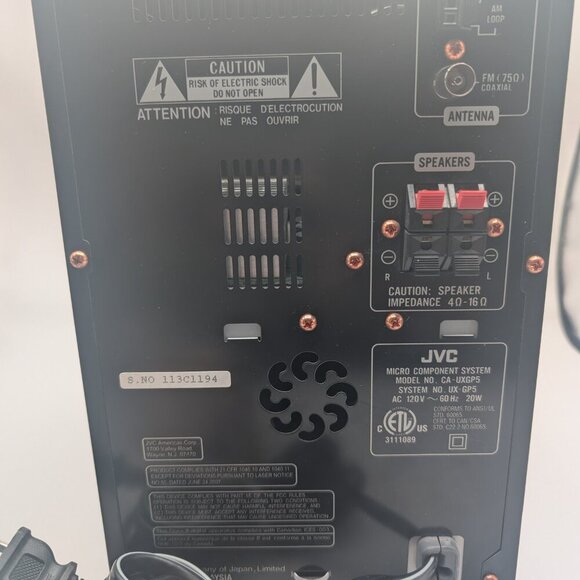 JVC UX-GP5 Micro Component System w/Remote-USB- CD- Radio- MP3- Ipod - TESTED - Picture 5 of 7